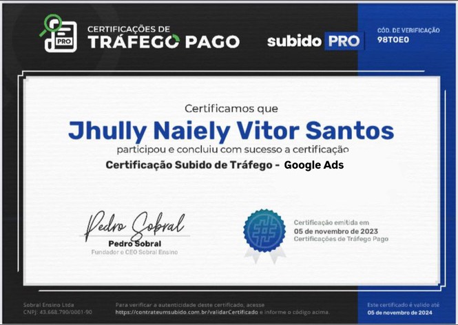 Certificação Google Ads — Subido PRO